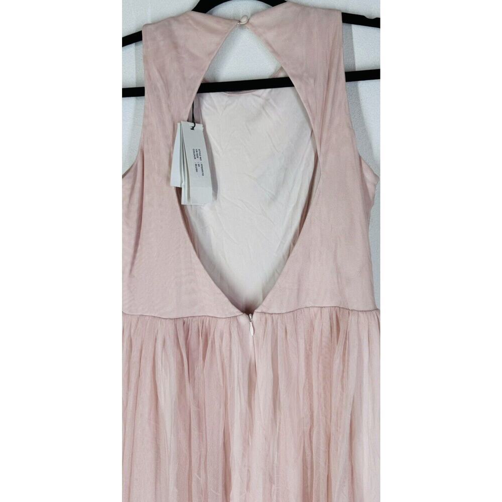 Frock & Frill ModCloth Pink Embellished Embroidered Floral Tulle Maxi Dress 6 - Picture 5 of 7